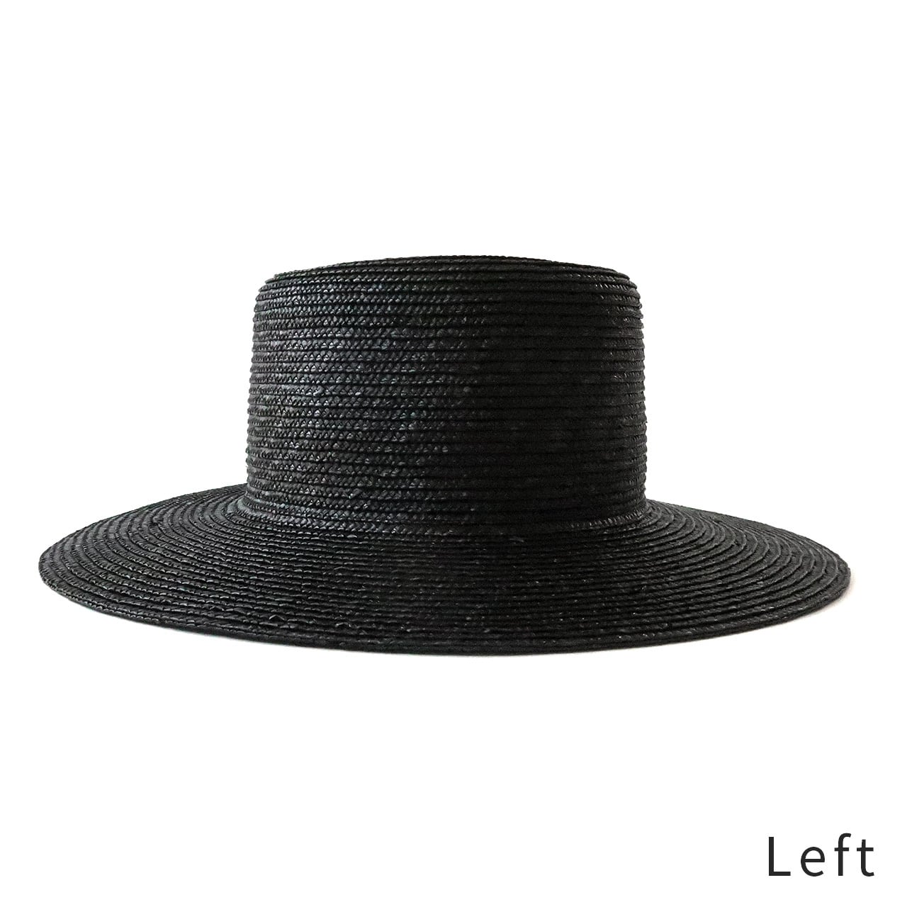 bocodeco｜Straw Wide Brim Hat -Black- | Ma'n'Ma（まんま）| 長く