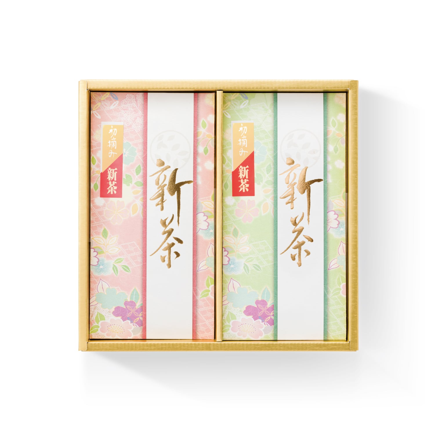 ギフト「初摘み新茶」手摘み やぶきた90g×2本入り