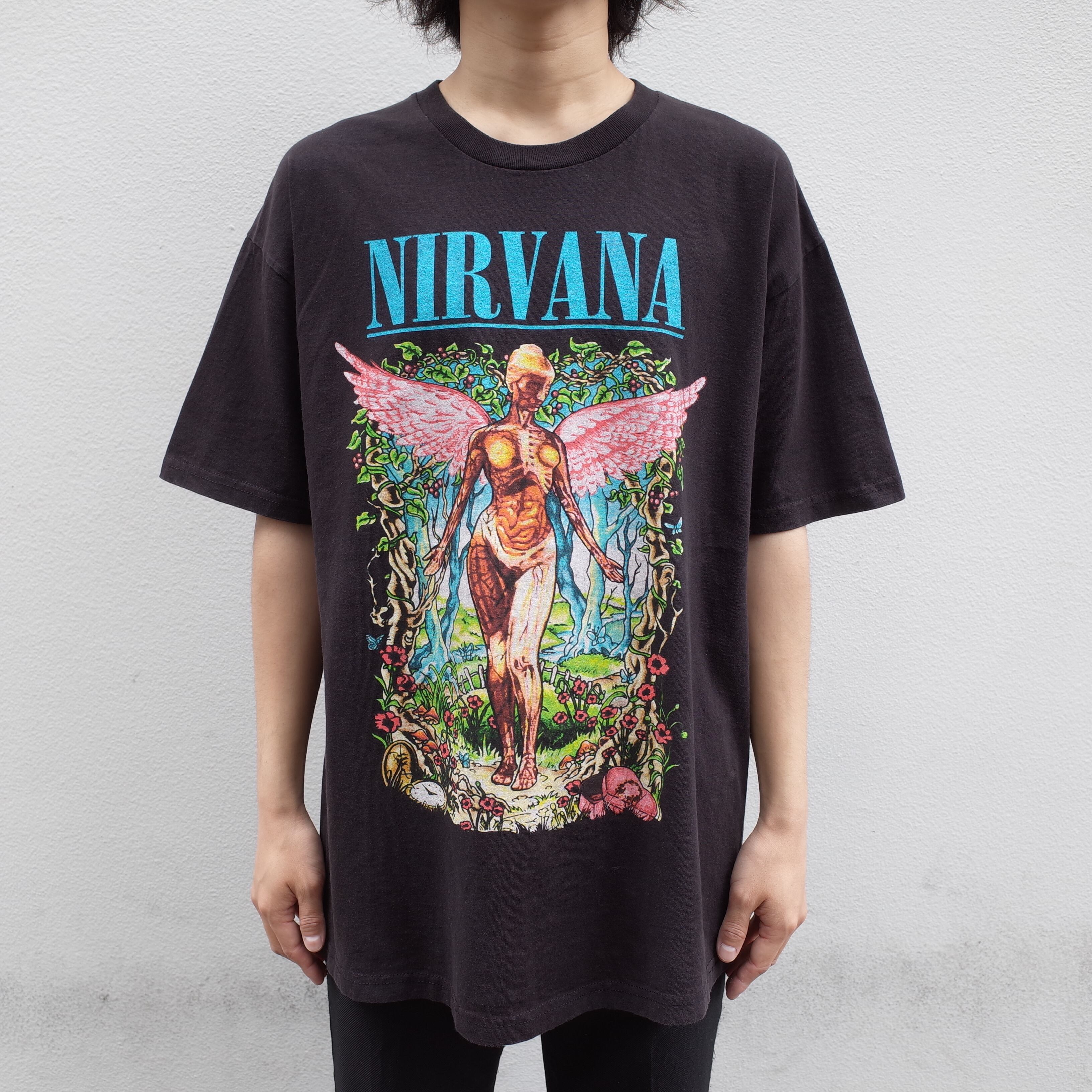 ”NIRVANA”『IN UTERO』 Front Printed Rock T-shirt s/s | lansdowne  vintage&archive store powered by BASE