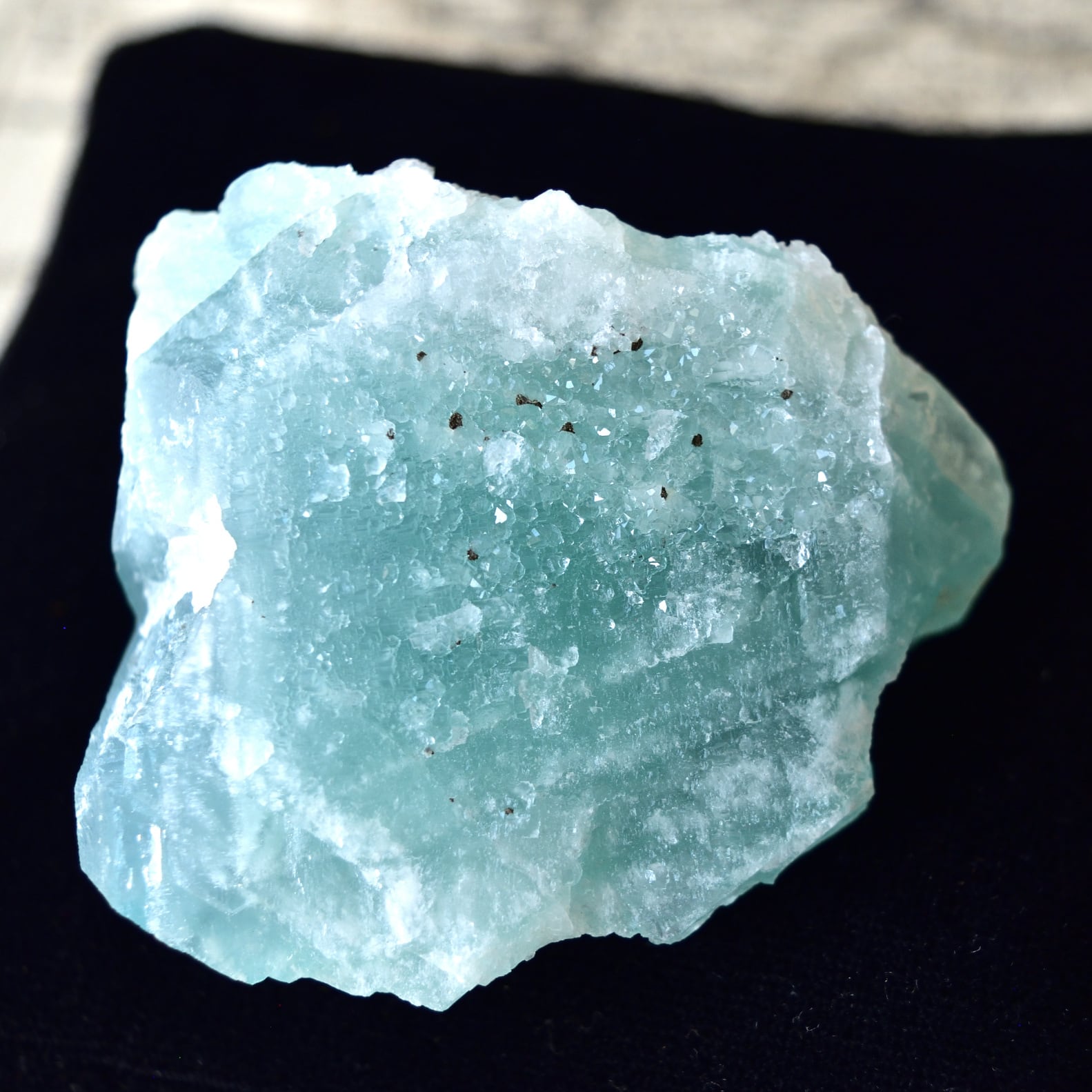 アイシー・ブルーグリーン・フローライト パイライト モロッコ産 158g