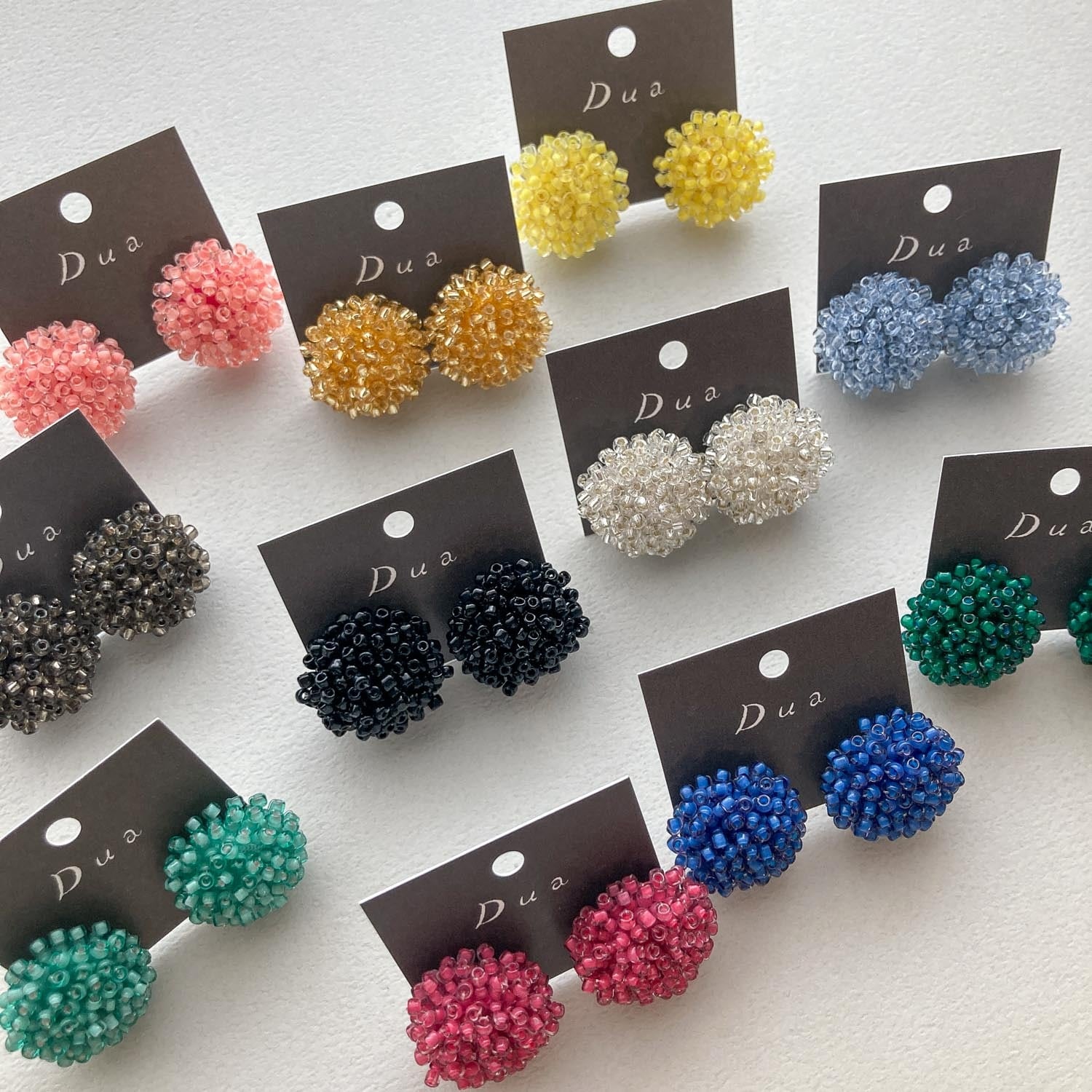 再入荷〉Duaオリジナル ビーズカボションの〈ピアス/イヤリング〉S