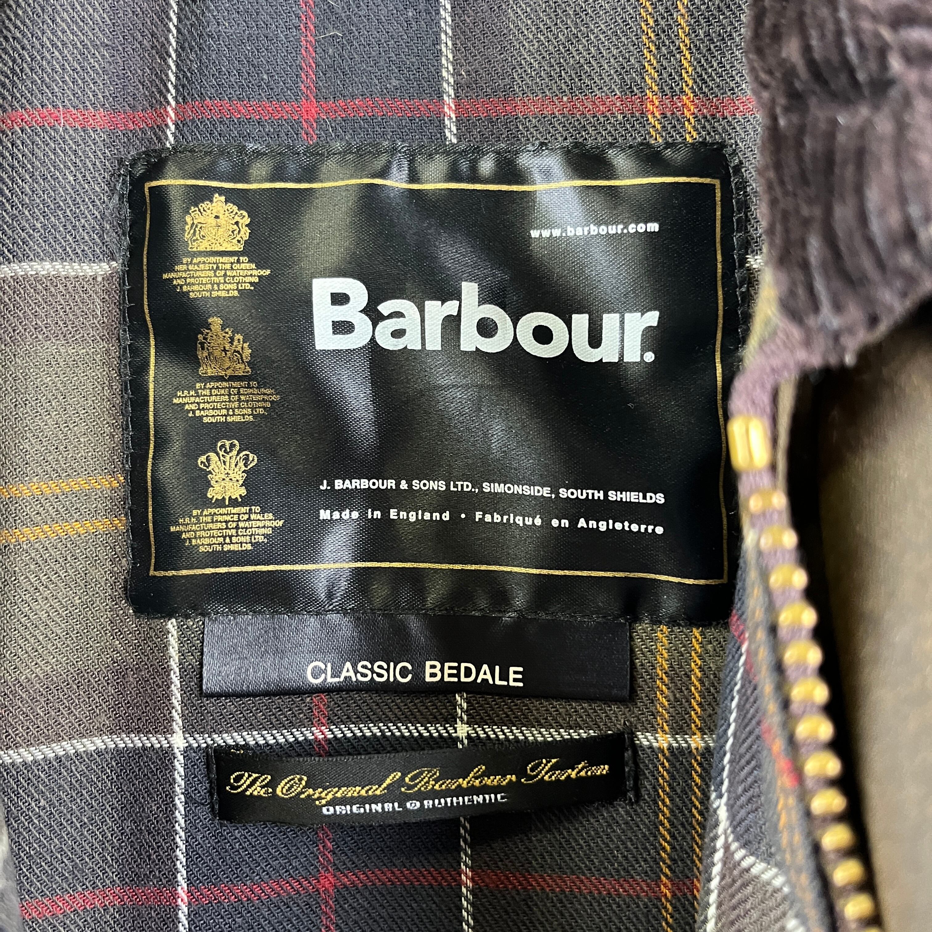 英国製 Barbour バブアー オイルドジャケット BEDALE ブラウン 34 