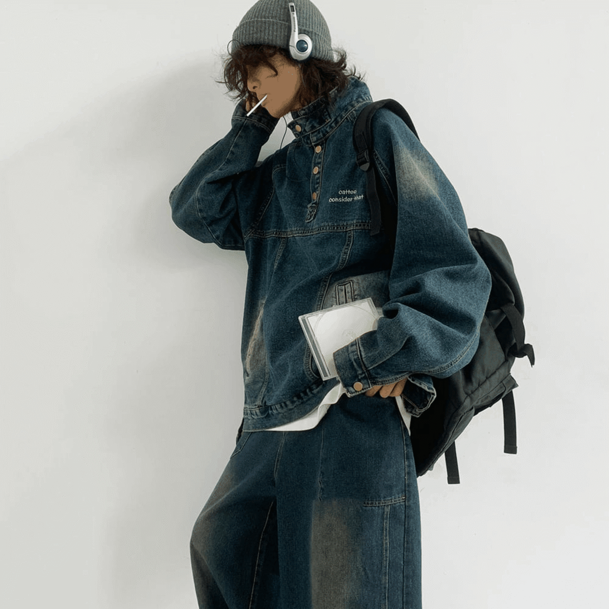 karakubuy デニム プルオーバージャケット c09519edb4ea573116b97571714db7