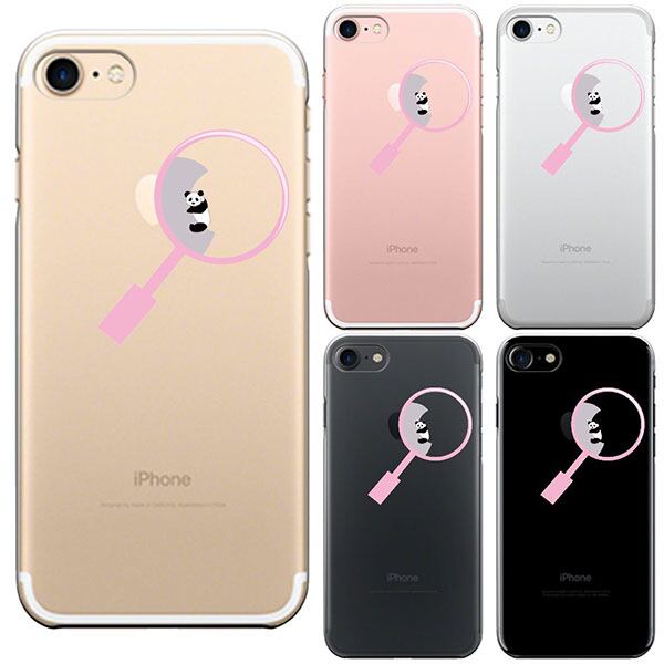 iPhone8 iPhone7 ケース ハードケース クリア よく見たら パンダ