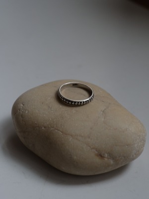 ＜vintage silver925＞slim  studs ring