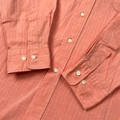 allegri アレグリ ストライプ 長袖シャツ サイズ 48/サーモンピンク系/三陽商会