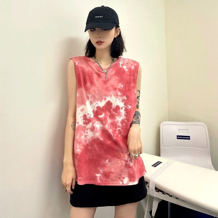 スタイルカジュアルノースリーブTシャツ レディーストップス ストリート かわいい ケッペル37279461507