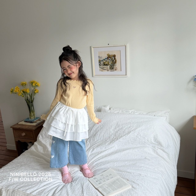 【即納】<ninibello>  Heart punching eyelet T