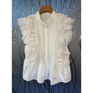 レースノースリーブシャツ　23108