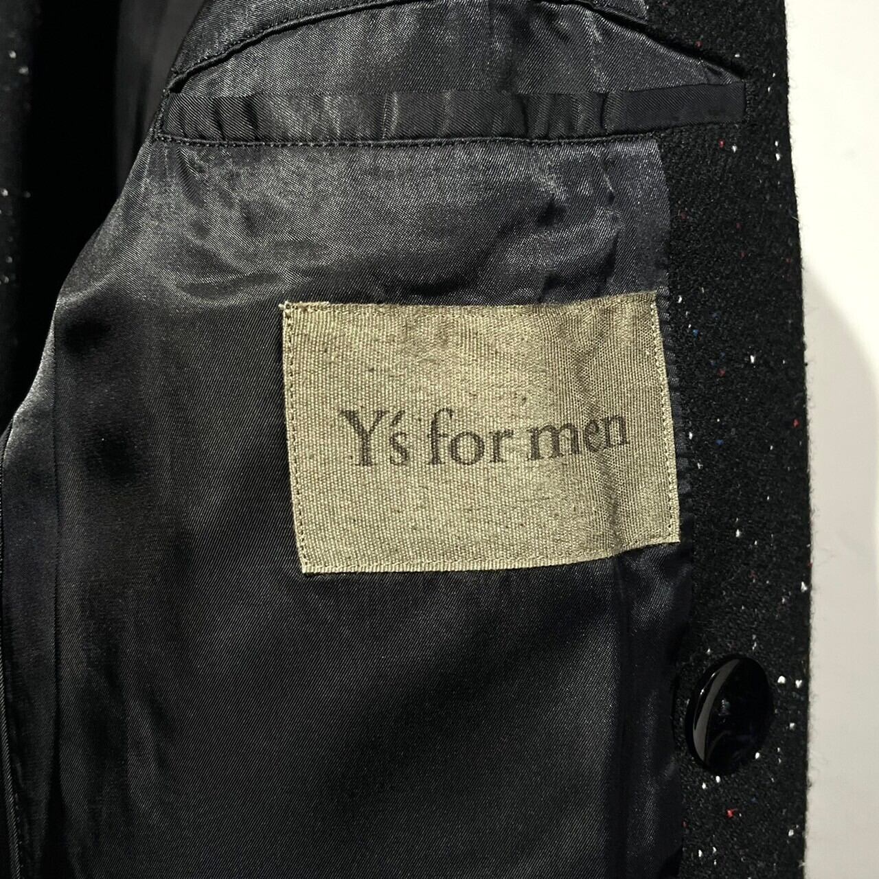 04AW Y's for men (Yohji Yamamoto) Color-Nep Double Breasted Coat