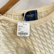 タグ付き 未使用品 イタリア製 トラサルディ TRUSSARDI BOUTIQUE ケーブル編み ポンチョ セーター サイズ 42 /アイボリーベージュ
