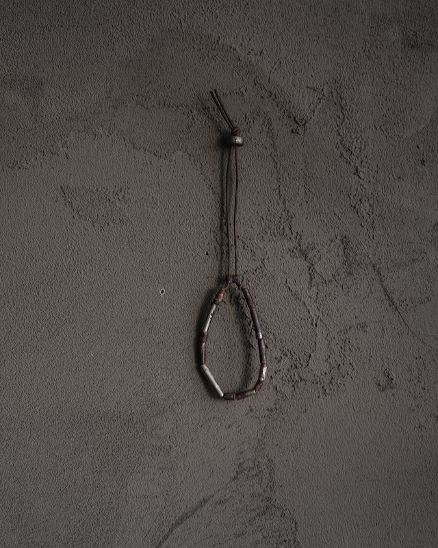 銅ビーズブレスレット　茶　sasaki yuichi