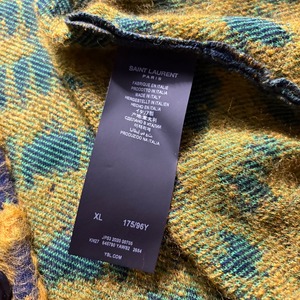 SAINT LAURENT PARIS double breasted mohair knit jacket