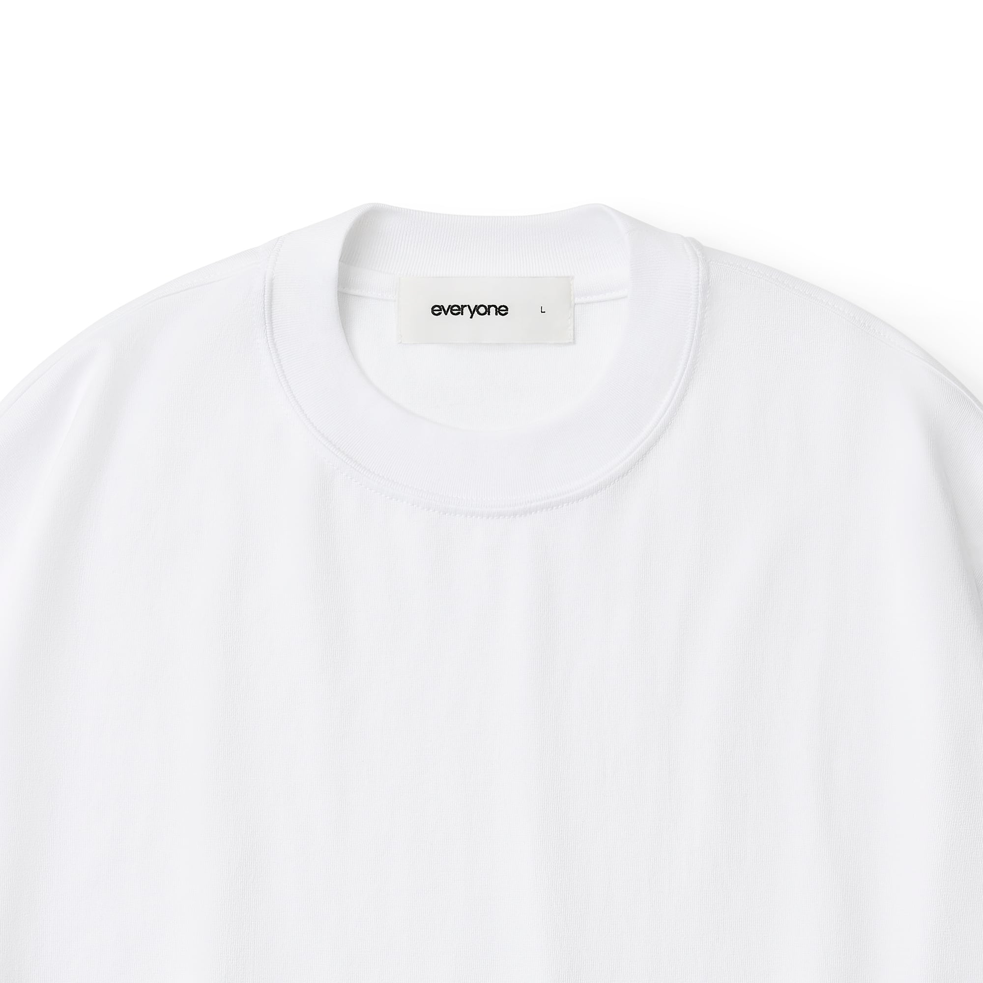 everyone rich cotton long sleeve tee shirt (WHITE) | everyone