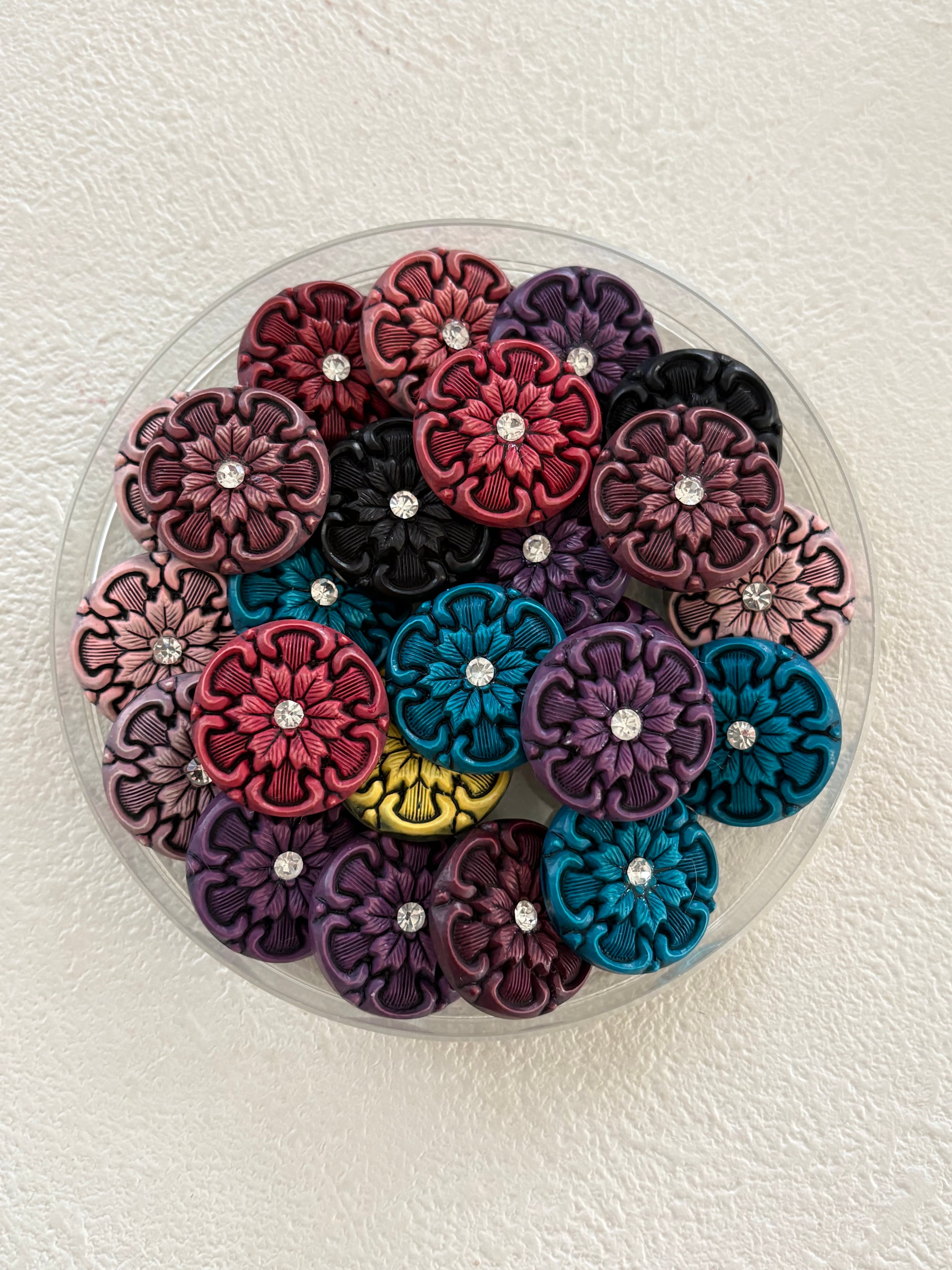 20mm 輸入デザインボタン フラワー ストーン アクセアリーパーツ デコレーション材 ストーン