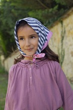 【Marie Puce Paris】Aria smocked blouse in organic double gauze～Rosewood⭐４ｙ－１2ｙ