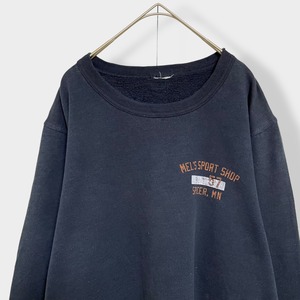 【USA古着】スポーツ用品店 ワンポイントロゴ  プリント スウェット トレーナー プルオーバー アドバタイジング M相当 US古着