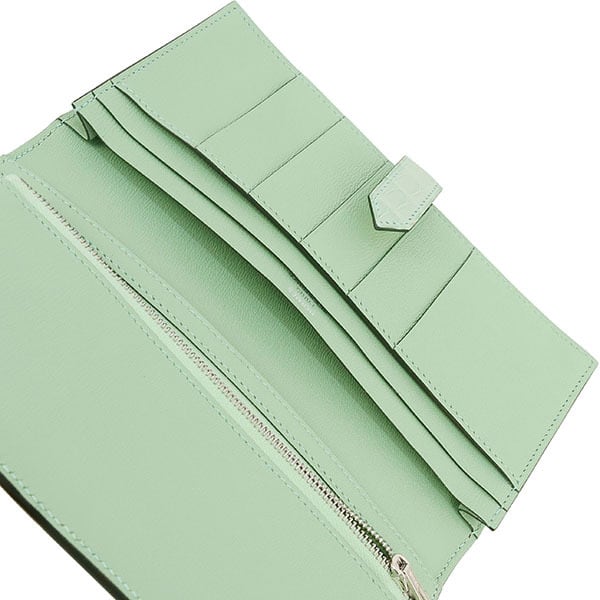 New HERMES エルメス 財布 ベアンスフレ アリゲーター マット ヴェール