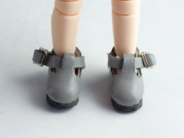 ドール靴 1/6 オビツ11 バックルシューズ SBB002GRY MW - 画像4
