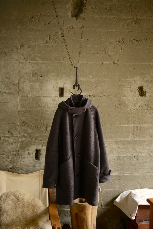 NICENESS / K.CRIMSO  CASHMERE WOOL FULL-FELTED MARINE COAT (moca)