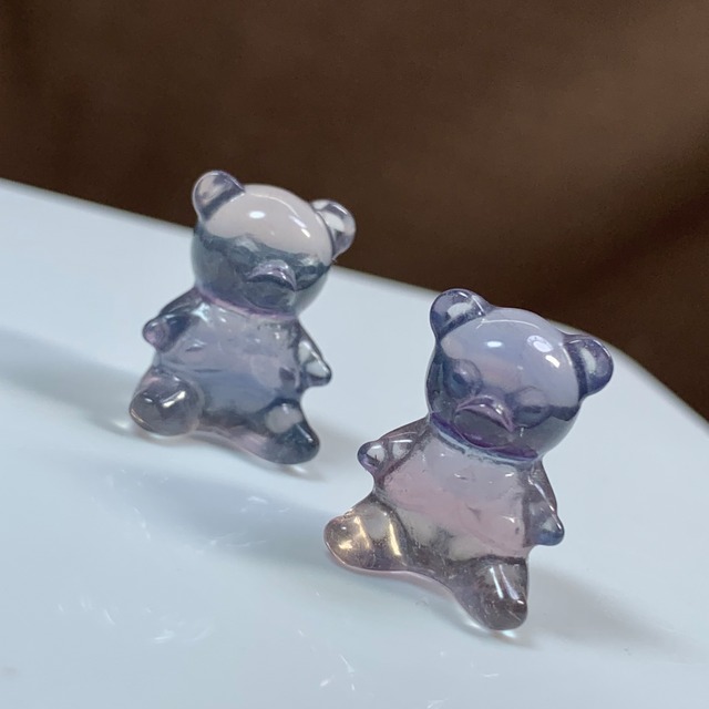 12.可愛い仲良しくまちゃんペア・フローライトくま