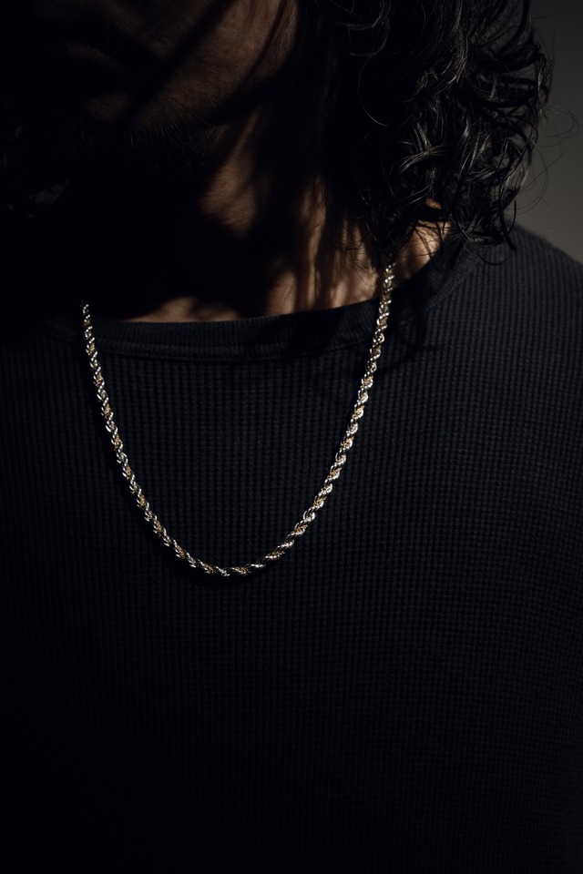 Vintage Tiffany & Co 18K & Silver Twisted Rope Chain Necklace