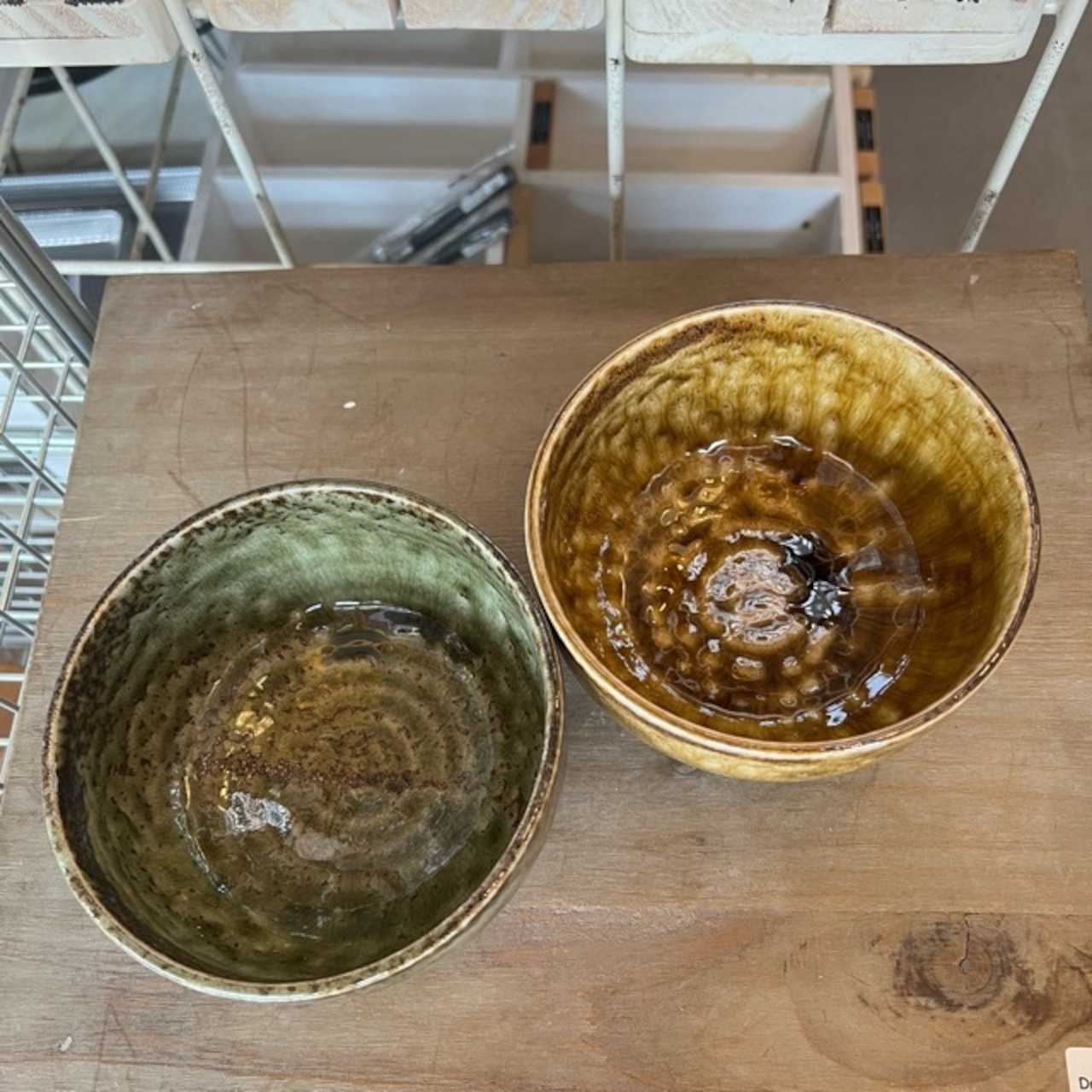 刷毛まきお好み丼 小  2色　どんぶり 日本製 美濃焼 和食器　ミニ丼　グリーン　イエロー