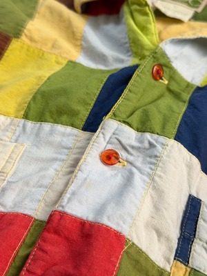 Patchwork plaid shirt