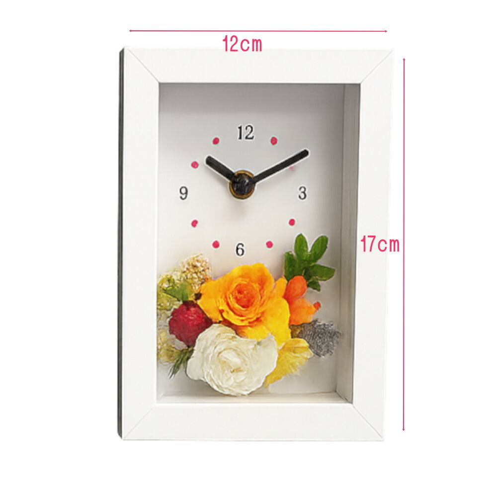 花時計【BOX FLOWER 】プチフルール ビタミンカラー 置時計 ・掛時計