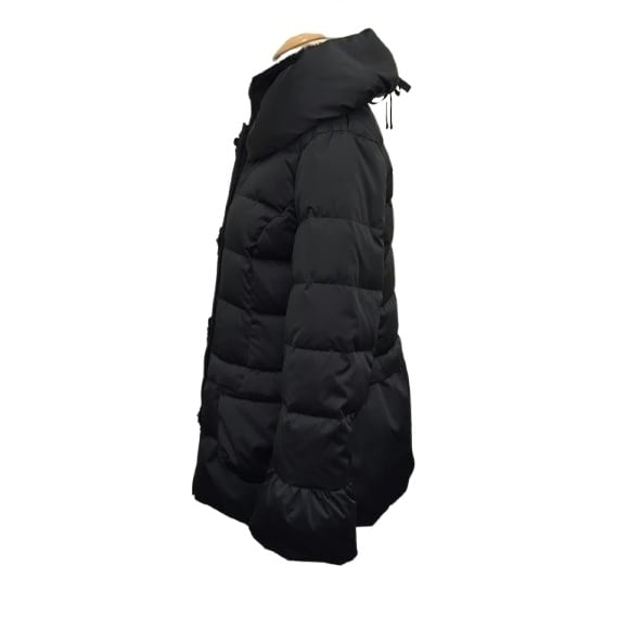 スーパービューティー ダウンコート エコファー襟付 花モチーフ