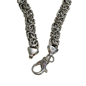 vintage silver byzantine chain necklace