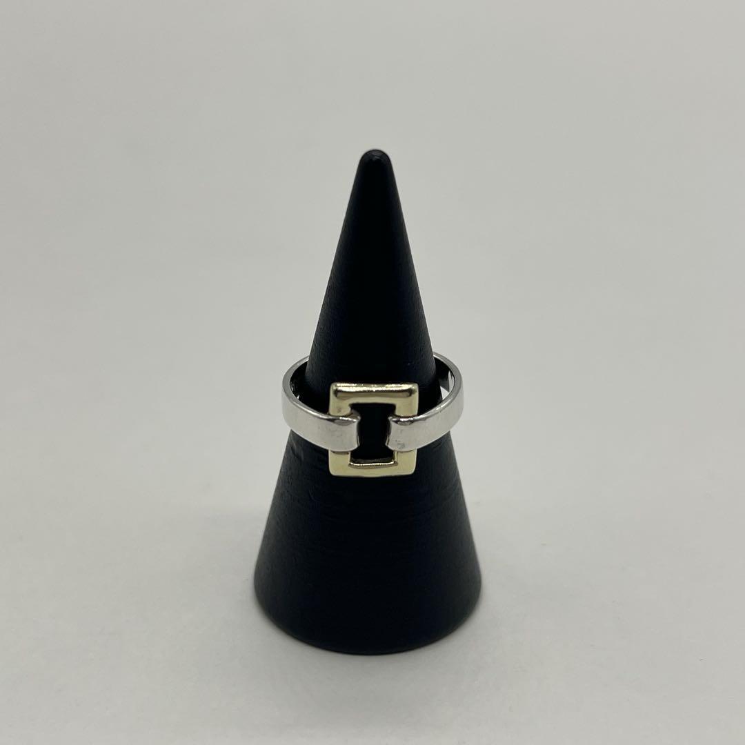 ティファニー TIFFANY オープンスクエア リング 10号 コンビ 希少