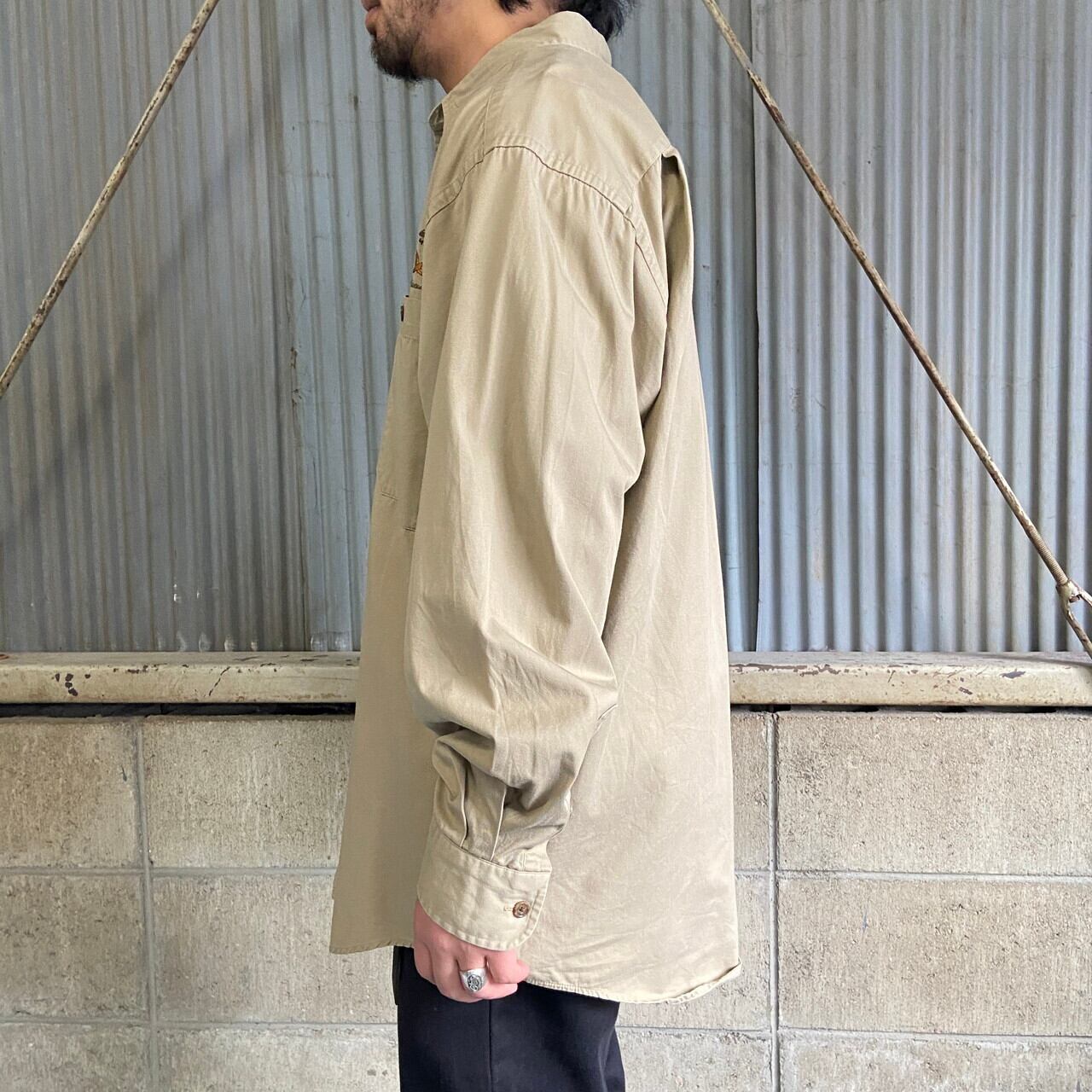 80年代 BANANA REPUBLIC SAFARI & TRAVEL バナナリパブリック 長袖 刺