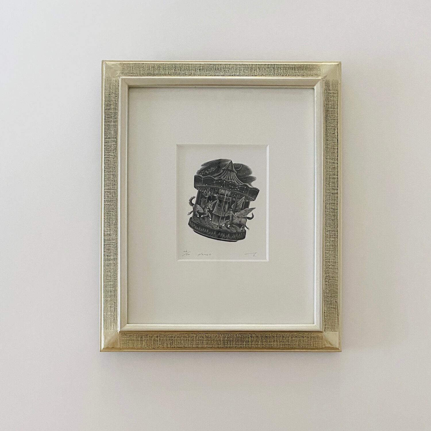 《ノエルの贈り物》戸次祥子「惑星(planet)」 木口木版/ BEKKI Shoko