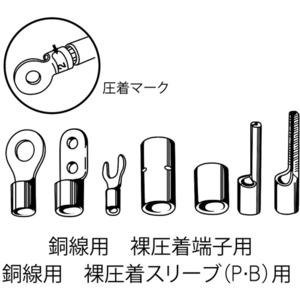 エビ　圧着工具　裸圧着端子用ミニ圧着使用範囲０．３・０．５・１．２５・２・３．５・５．５＋電工バケツセット