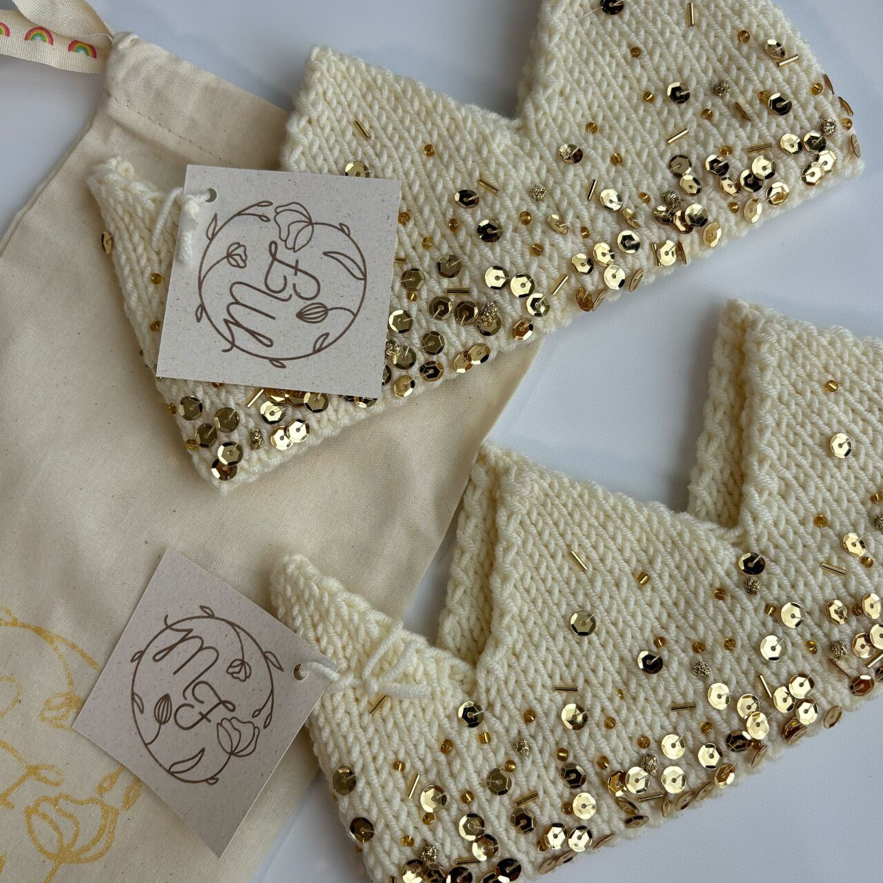 meadow flower ニットクラウン SEQUIN CROWNS 2-5y meadow flower