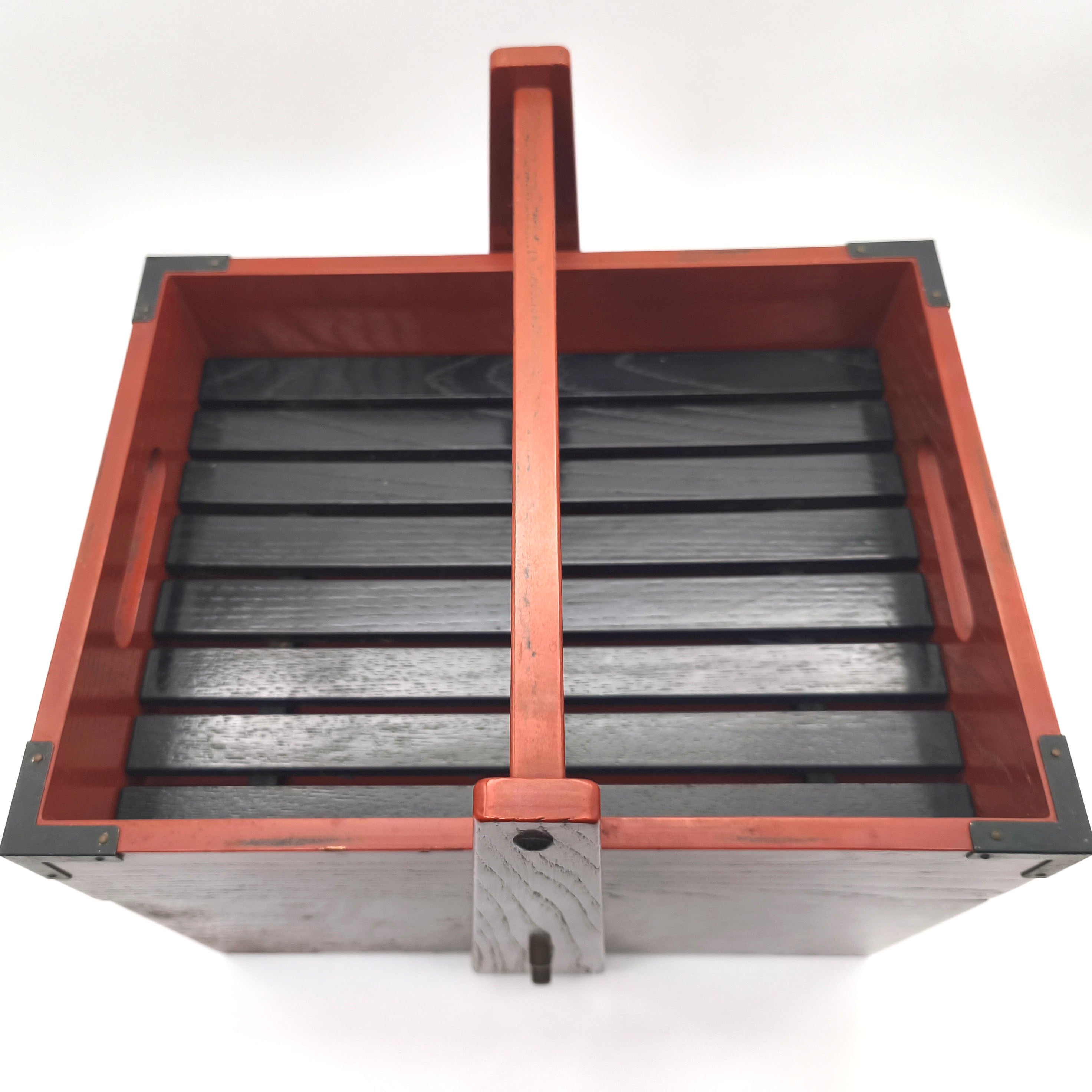 根来塗・手提げ・二段茶器入れ・茶道具箱・No.251208-12・梱包サイズ