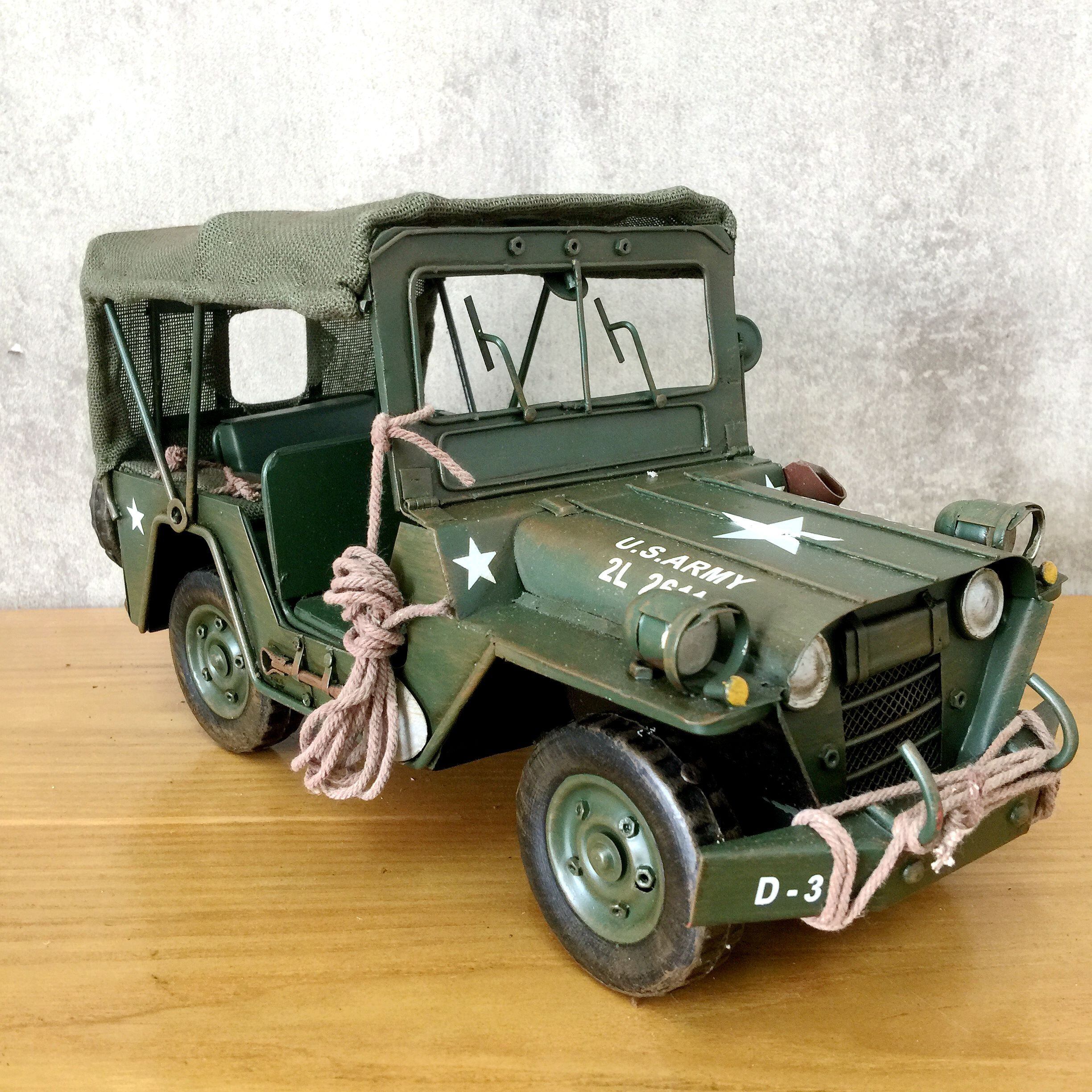 特大 メタル ブリキ 玩具 おもちゃ ミリタリー Military ジープ Jeep