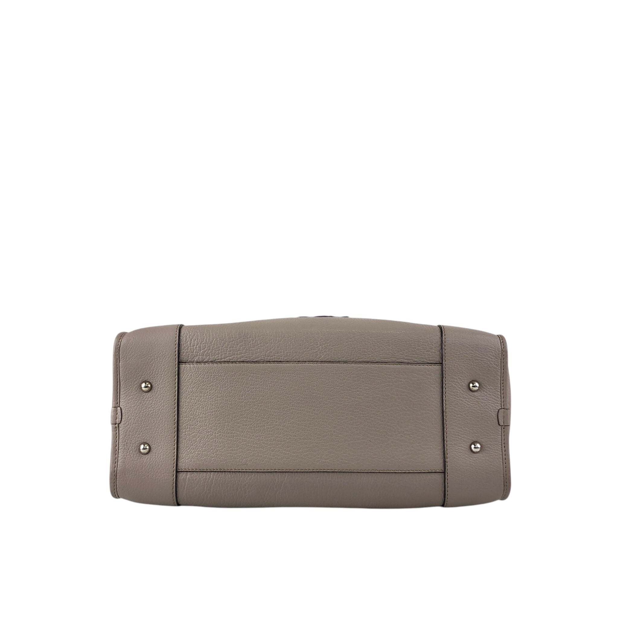 LOEWE ロエベ アマソナ36 ハンドバッグ グレー アナグラム レザー