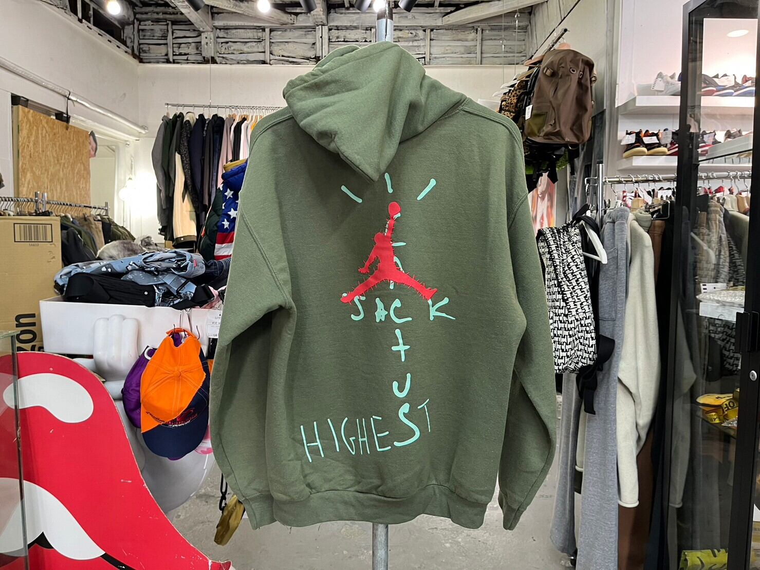 TRAVIS SCOTT × NIKE CACTUS JACK JORDAN HIGHEST HOODIE KHAKI MEDIUM 