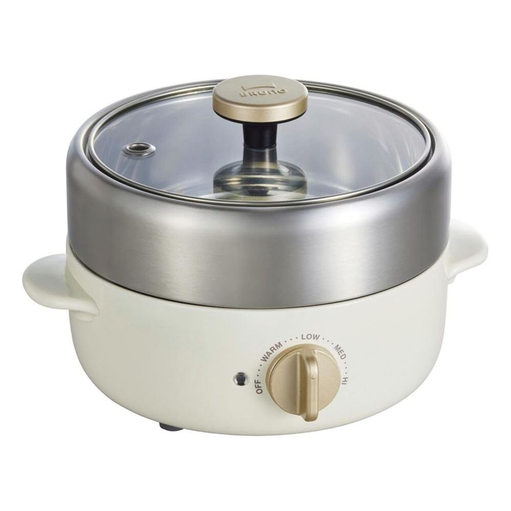 BRUNO ブルーノ コンパクト マルチグリルポット ホワイト / BOE115 電気鍋 卓上 グリル鍋 キッチン家電 調理家電 1.2L