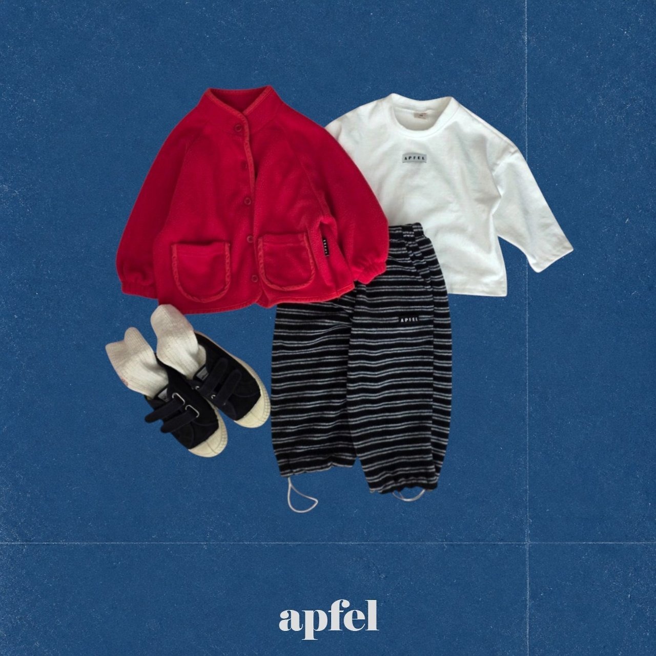 Apfel［取寄］scon button fleece jacket 26winter