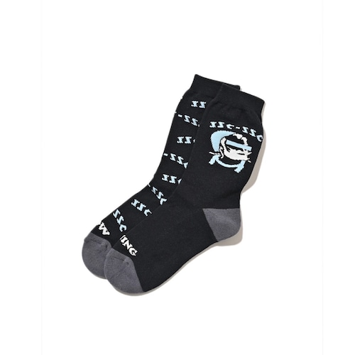 SURFSKATECAMP #Beard Man Socks Black