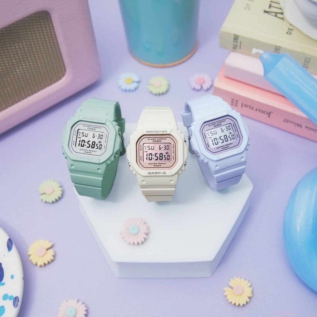 国内正規品 CASIO BABY-G カシオ ベビーG スクエア フラワーカラー 桜