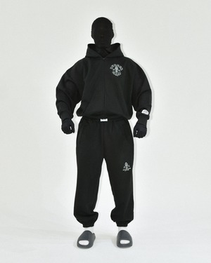 バーガージムジップパーカー ブラック