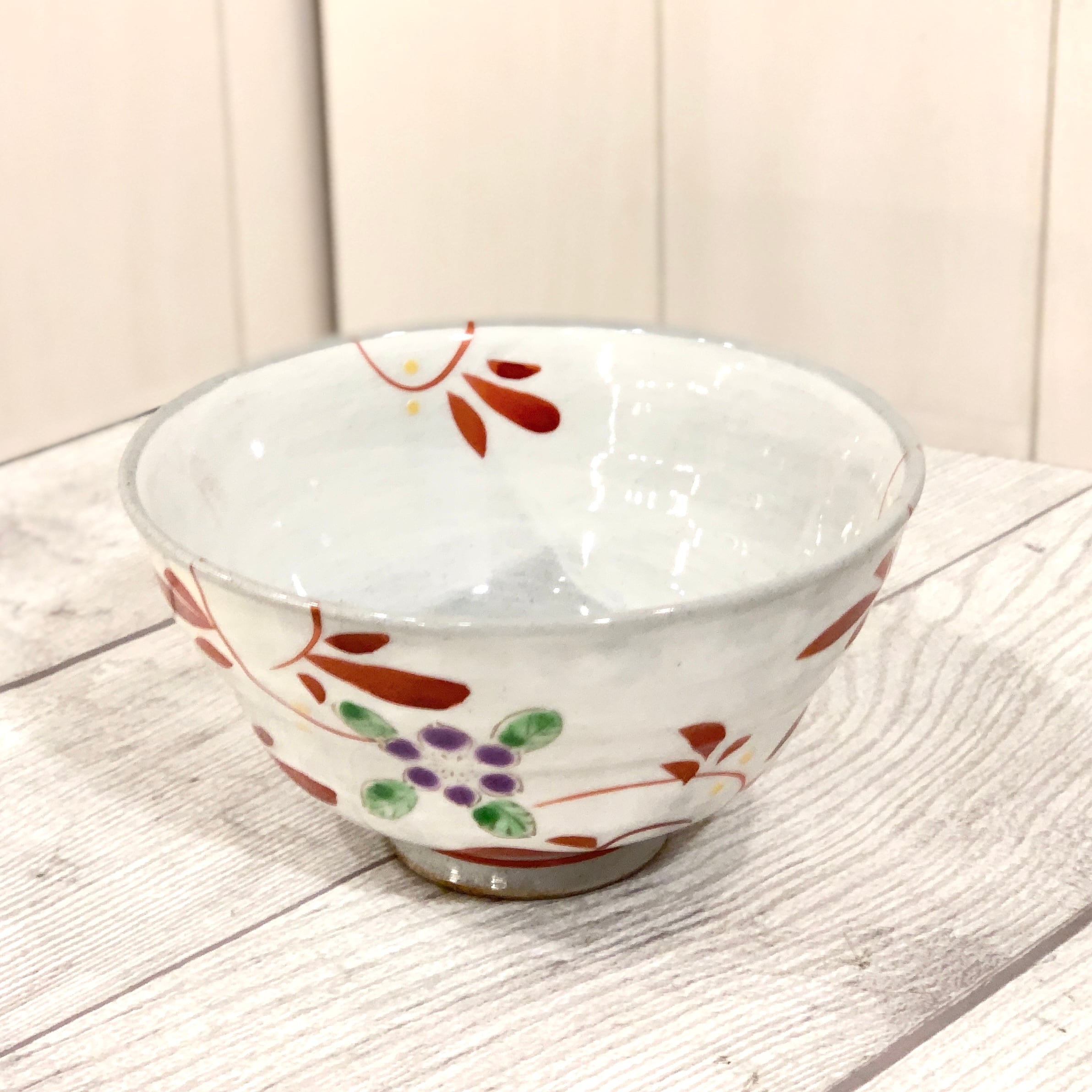 【波佐見焼】【丹山窯】唐草小花　茶碗　