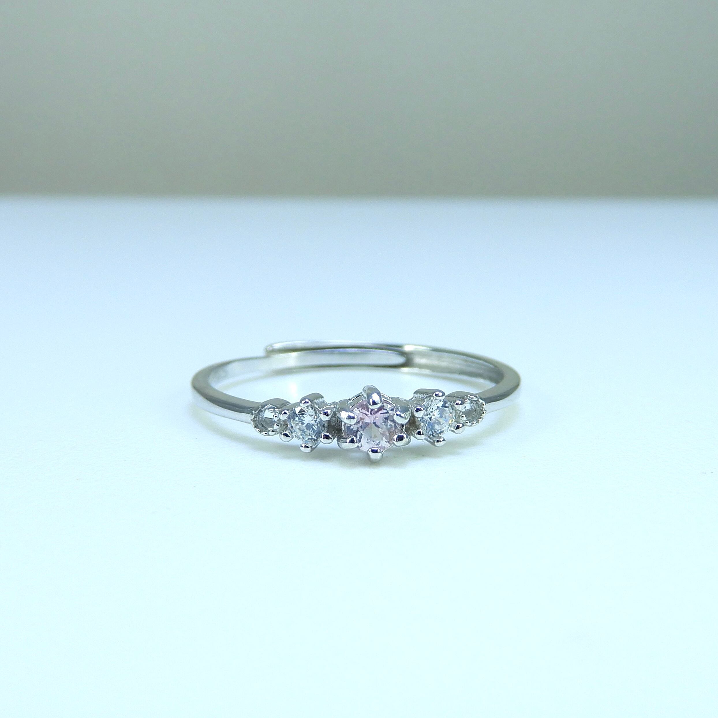 プラいちRing♦︎非加熱サファイア♦︎WGカラー《0040》