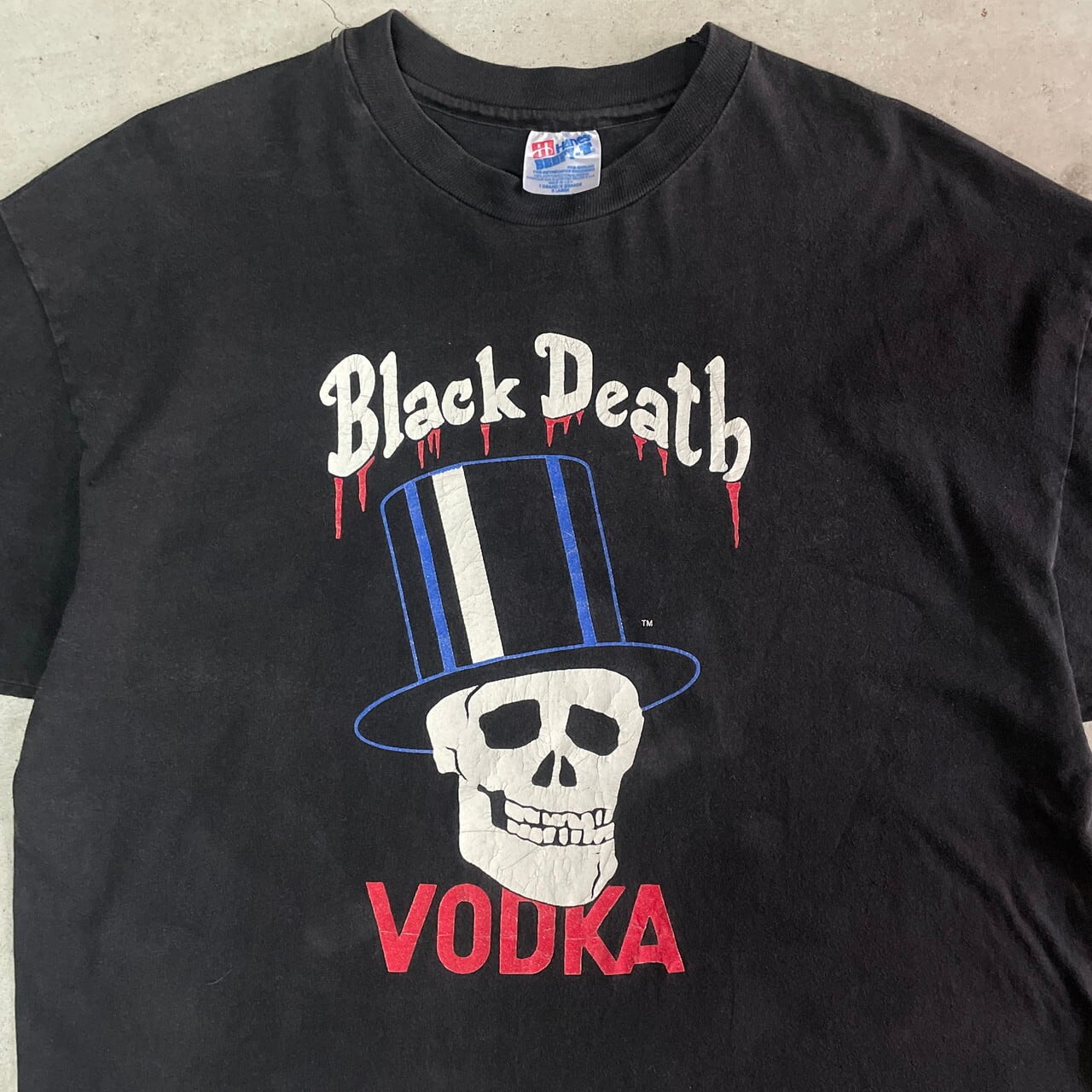 90年代 USA製 BLACK DEATH VODKA ウォッカ 企業ロゴ アドバタイジングT 
