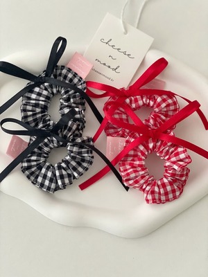 予約【cheese n mood】Petit Doll Hair Scrunchies (2color)