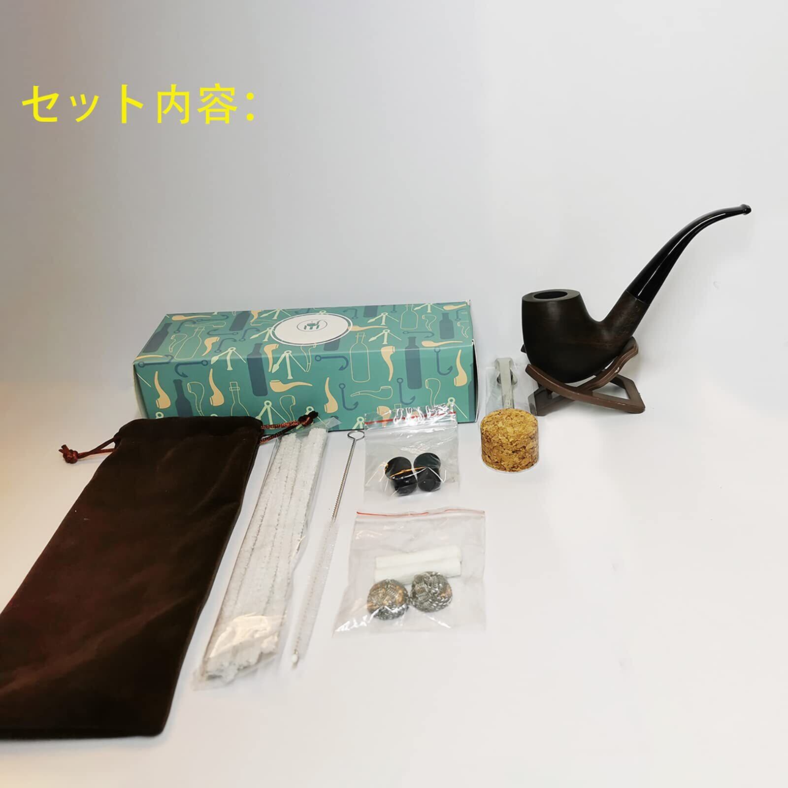Freesun天然木パイプ 喫煙具セット 木製喫煙パイプ タバコパイプ